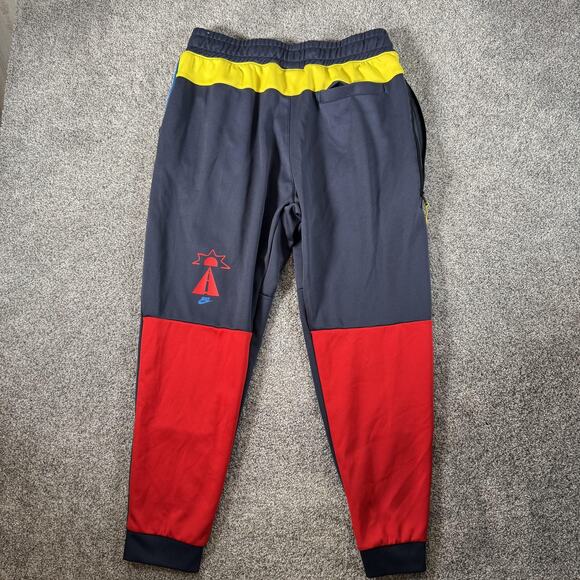 Nike Track Pants Joggers Mens XL Blue Colorblock Side Zip Cuffed DQ3525-435 - Picture 11 of 15